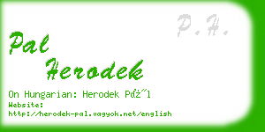 pal herodek business card